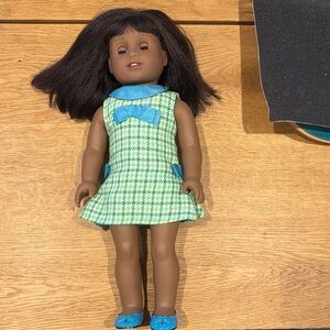 American Girl Doll - Melanie with Green Dress and Blue Shoes